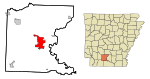 Ouachita County Arkansas Incorporated and Unincorporated areas Camden Highlighted